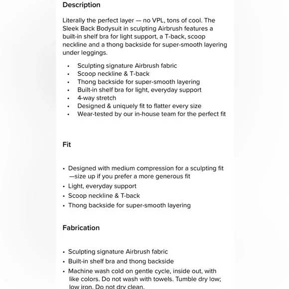 Alo sleek back bodysuit. - Picture 3 of 8